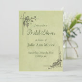 ヴィンテージセージグリーンブライダルシャワー 招待状 (スタンド正面)
