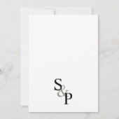 ヴィンテージセージグリーンベニューイラストレーション結婚ズ 招待状 (裏面)