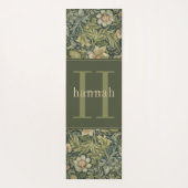 ヴィンテージセージフローラウィリアムモリスモノグラム ヨガマット (裏面)