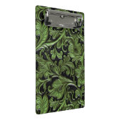 ヴィンテージセージ緑の工具革 ミニクリップボード (アングル)