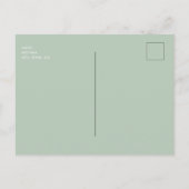 ヴィンテージセージ&ラベ結婚ンダー救ズの日付 ポストカード (裏面)