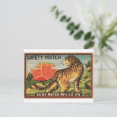ヴィンテージセーフティマッチラベル – Tiger ポストカード (スタンド正面)