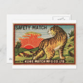 ヴィンテージセーフティマッチラベル – Tiger ポストカード (正面/裏面)