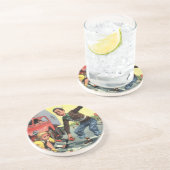 ヴィンテージセーフティ巡視救済警備員の少女 コースター (側面)