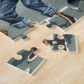 ヴィンテージセーフティ巡視救済警備員の少女 ジグソーパズル (側面)