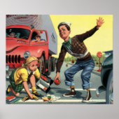 ヴィンテージセーフティ巡視救済警備員の少女 ポスター (正面)