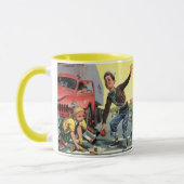 ヴィンテージセーフティ巡視救済警備員の少女 マグカップ (左)