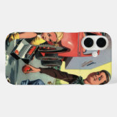 ヴィンテージセーフティ巡視救済警備員の少女 Case-Mate iPhoneケース (裏面 (横))