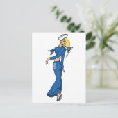 ヴィンテージセーラーガールタトゥーアート ポストカード (スタンド正面)