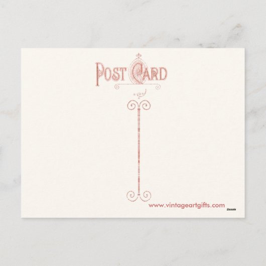 ヴィンテージセーラーキューピッドバレンタインハガキ シーズンポストカード (裏面)