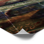 ヴィンテージセーラーダイビング女性メルメイドコラージュ ポスター (角)