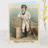 ヴィンテージセーラーボーイ父の日 カード (黄色い花)