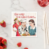 ヴィンテージセーラー&主婦漫画アート スタンダードカクテルナプキン (インサイチュ)