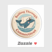 ヴィンテージセーリングスルーコネチカット鯨 シール (シート)