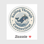 ヴィンテージセーリングスルーコネチカット鯨 シール (シート)