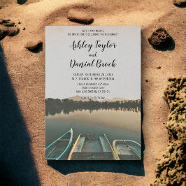 ヴィンテージセーリングボート船外行先結婚式 招待状