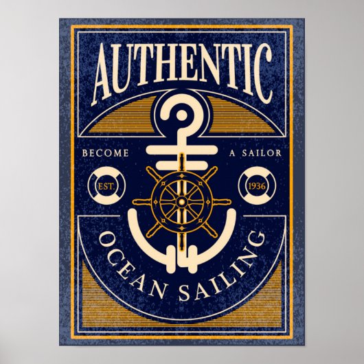 ヴィンテージセーリングポスター ポスター (正面)