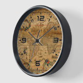 ヴィンテージセーリング貿易マップ 壁時計 (傾斜)