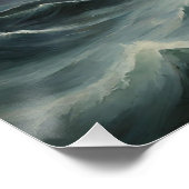 ヴィンテージセールシップインザストミー海イラストレーション ポスター (コーナー)