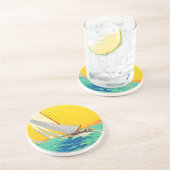 ヴィンテージセールボートフランスの旅行 コースター (側面)