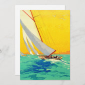 ヴィンテージセールボートフランスの旅行 シーズンカード (正面/裏面)