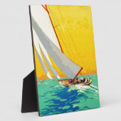 ヴィンテージセールボートフランスの旅行 フォトプラーク (側面)