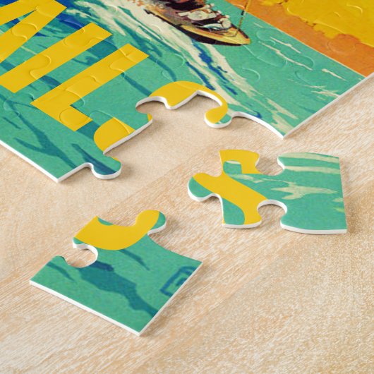 ヴィンテージセールボー絵画ツイラストレーション引用文 ジグソーパズル (側面)