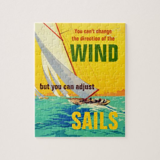 ヴィンテージセールボー絵画ツイラストレーション引用文 ジグソーパズル (縦)