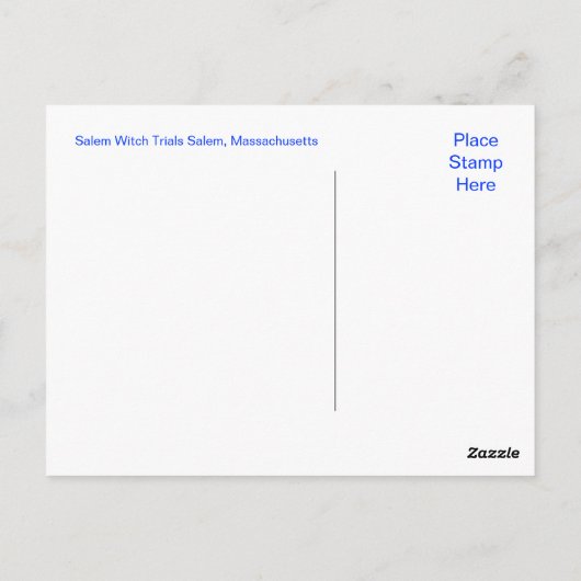 ヴィンテージセーレムウィッチトライアル、セーレムMAポストカード ポストカード (裏面)
