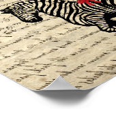 ヴィンテージゼブラおもしろいーとハートバルーン ポスター (角)