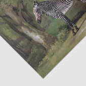 ヴィンテージゼブラアフリカのジャングル 薄葉紙 (詳細)
