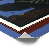 ヴィンテージゼブラアールヌーボー女性 ポスター (角)