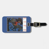 ヴィンテージゼブラアールヌーボー女性 ラゲッジタグ (正面横)