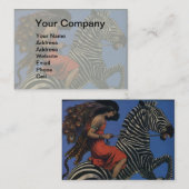 ヴィンテージゼブラアールヌーボー女性 名刺 (正面/裏面)