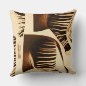 ヴィンテージゼブラヒンドクーターイラストレーション クッション (裏面)