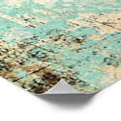 ヴィンテージゼブラブルーアートポスター ポスター (角)