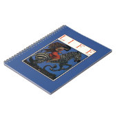 ヴィンテージゼブラ(アールヌーボー女性ライダー) ノートブック (左側)