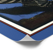 ヴィンテージゼブラ(アールヌーボー女性ライダー) ポスター (角)