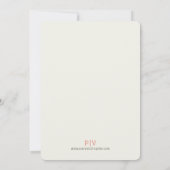 ヴィンテージゼラニウムフレームレタープレス結婚スタイル 招待状 (裏面)