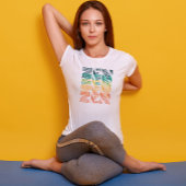 ヴィンテージゼンレインボーカラフルタイポグラフィ Tシャツ