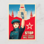 ヴィンテージソおもしろい連の冷戦ロシアのユーモア ポストカード (正面)