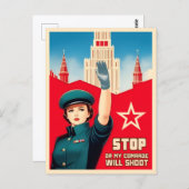 ヴィンテージソおもしろい連の冷戦ロシアのユーモア ポストカード (正面/裏面)