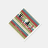 ヴィンテージソウル引用文レトロの色パターンのパーソナライズ スタンダードカクテルナプキン (角)