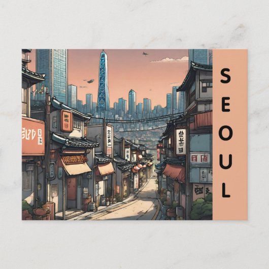 ヴィンテージソウル韓国市観光名所 ポストカード (正面)