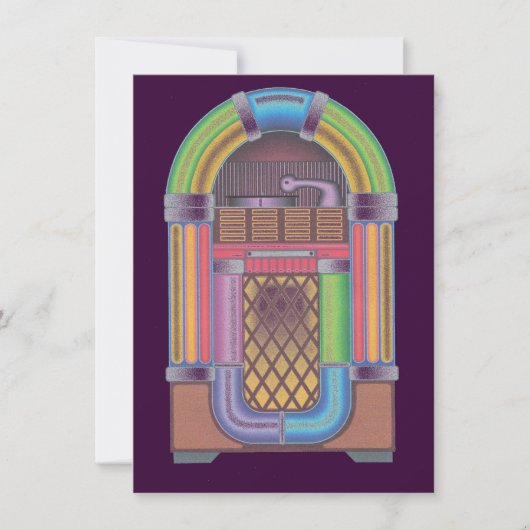 ヴィンテージソックレコードホップダンスジュークボックスパープル (正面)