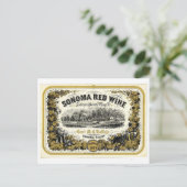ヴィンテージソノマバレーレッドワインラベル ポストカード (スタンド正面)