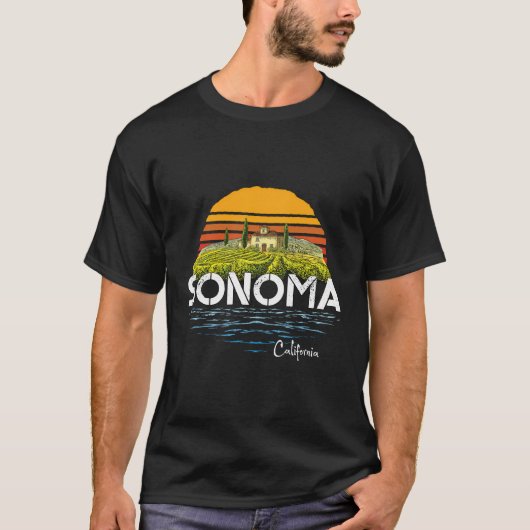 ヴィンテージソノマバレーワイナリーカリフォルニア土産 Tシャツ (正面)