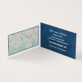 ヴィンテージソファエレガント、ブルー、アンティークディーラー、ストア 名刺 (内部)