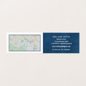 ヴィンテージソファエレガント、ブルー、アンティークディーラー、ストア 名刺 (内部フラット)