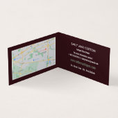 ヴィンテージソファ、パープルボホシック、アンティークディーラー 名刺 (内部)